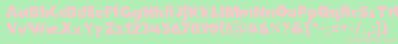 CordelGroteskaBold Font – Pink Fonts on Green Background