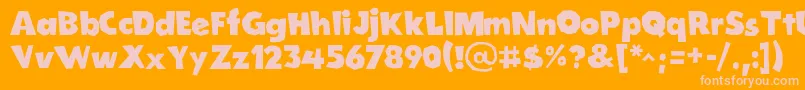CordelGroteskaBold Font – Pink Fonts on Orange Background