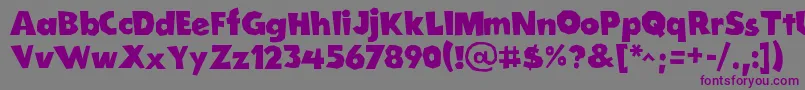 CordelGroteskaBold Font – Purple Fonts on Gray Background