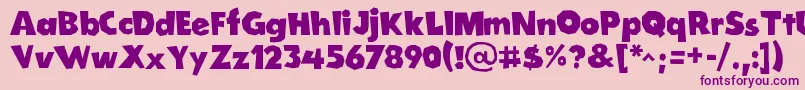 CordelGroteskaBold Font – Purple Fonts on Pink Background