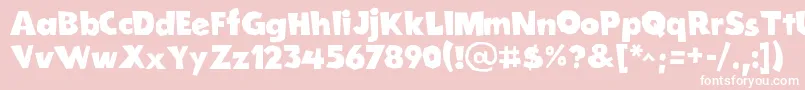 CordelGroteskaBold Font – White Fonts on Pink Background