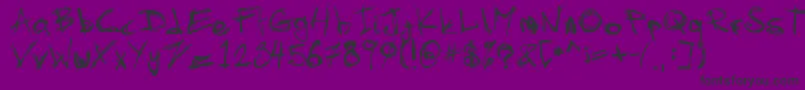 SkratchyV2-Schriftart – Schwarze Schriften auf violettem Hintergrund