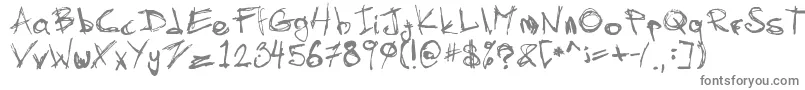 SkratchyV2-Schriftart – Graue Schriften auf weißem Hintergrund