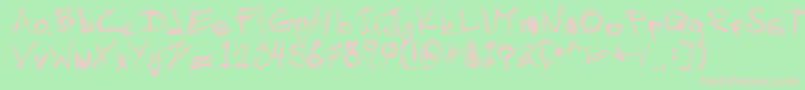SkratchyV2 Font – Pink Fonts on Green Background