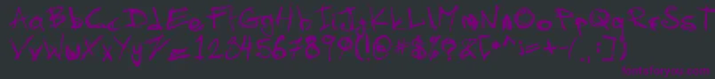 SkratchyV2 Font – Purple Fonts on Black Background