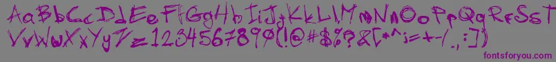 SkratchyV2 Font – Purple Fonts on Gray Background