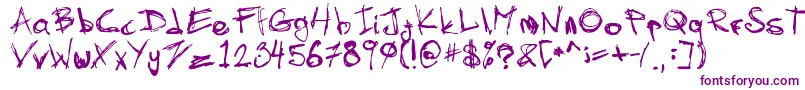 SkratchyV2 Font – Purple Fonts on White Background