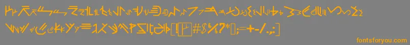 Forerunnerhalo Font – Orange Fonts on Gray Background
