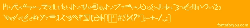Forerunnerhalo Font – Yellow Fonts on Orange Background