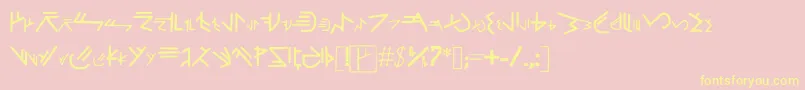 Forerunnerhalo Font – Yellow Fonts on Pink Background