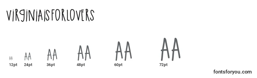 Virginiaisforlovers Font Sizes