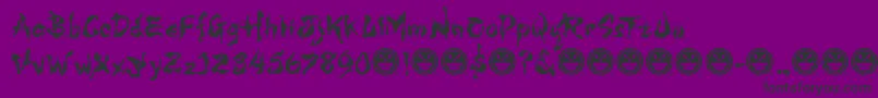 Wild3InfectedHurt Font – Black Fonts on Purple Background