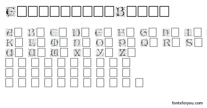 A fonte EileencapsBlack – alfabeto, números, caracteres especiais