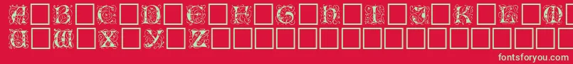 EileencapsBlack Font – Green Fonts on Red Background