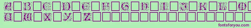 EileencapsBlack Font – Purple Fonts on Green Background