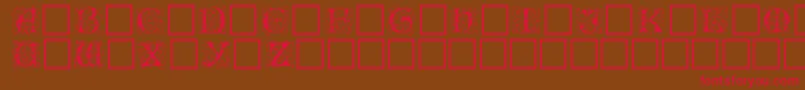 EileencapsBlack Font – Red Fonts on Brown Background