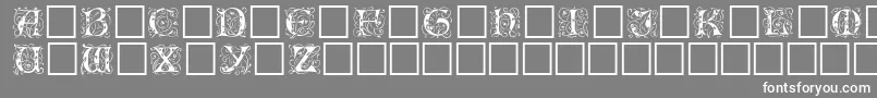 フォントEileencapsBlack – 灰色の背景に白い文字