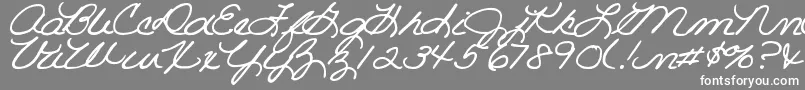 DjbRoomMotherScript Font – White Fonts on Gray Background