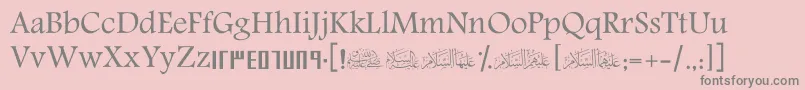 ScKhalid-Schriftart – Graue Schriften auf rosa Hintergrund