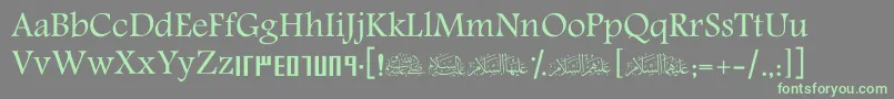 ScKhalid-Schriftart – Grüne Schriften auf grauem Hintergrund