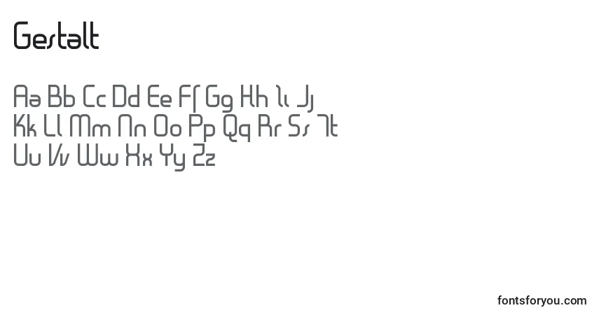 Gestalt Font – alphabet, numbers, special characters
