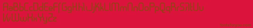 Police Gestalt – polices brunes sur fond rouge