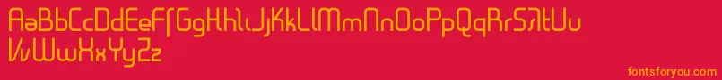 Gestalt Font – Orange Fonts on Red Background