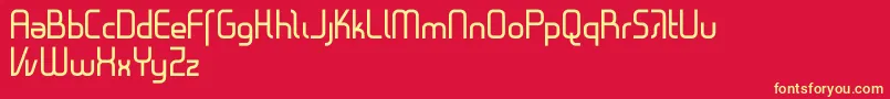 Fonte Gestalt – fontes amarelas em um fundo vermelho