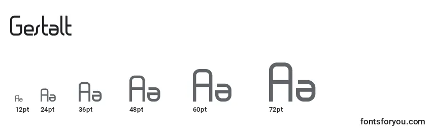 Размеры шрифта Gestalt