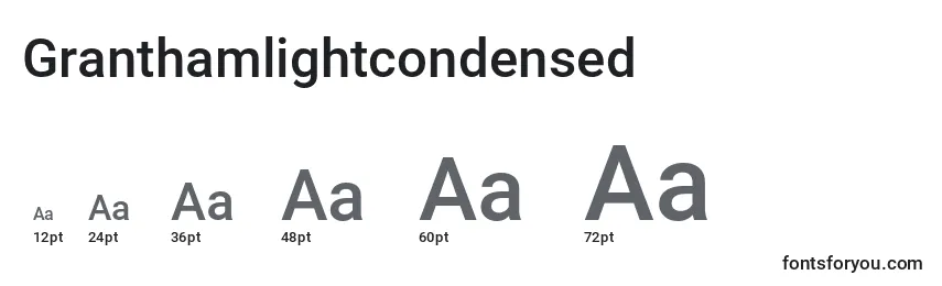 Granthamlightcondensed Font Sizes