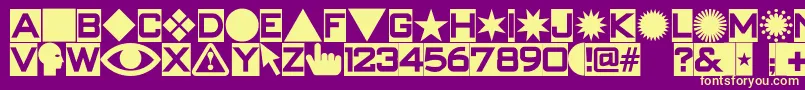 Swishbut Font – Yellow Fonts on Purple Background
