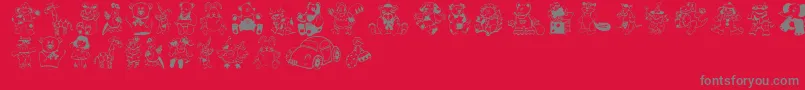 Openparlament-Schriftart – Graue Schriften auf rotem Hintergrund