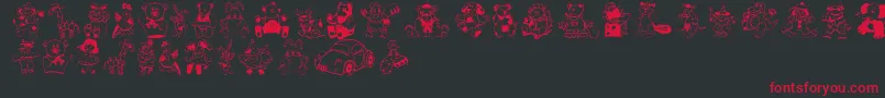 Openparlament Font – Red Fonts on Black Background