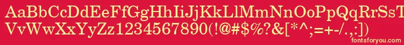 Newbrunswick Font – Yellow Fonts on Red Background