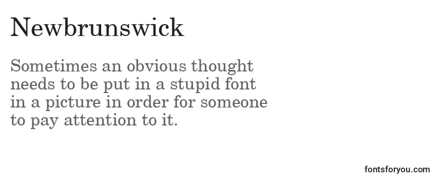 Schriftart Newbrunswick