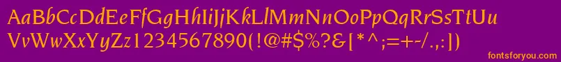 TridentMediumSsiMediumItalic Font – Orange Fonts on Purple Background