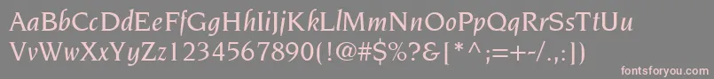 TridentMediumSsiMediumItalic Font – Pink Fonts on Gray Background