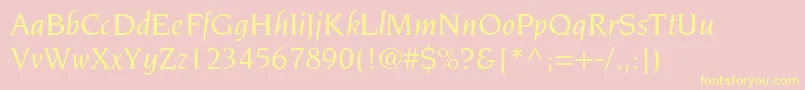 TridentMediumSsiMediumItalic Font – Yellow Fonts on Pink Background