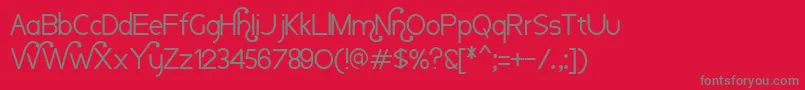 Nauvo Font – Gray Fonts on Red Background
