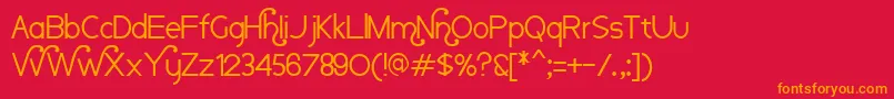 Nauvo Font – Orange Fonts on Red Background