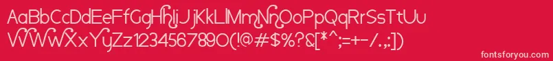 Nauvo Font – Pink Fonts on Red Background