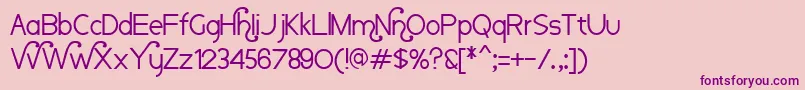 Nauvo Font – Purple Fonts on Pink Background