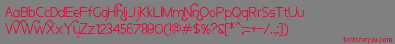 Nauvo Font – Red Fonts on Gray Background