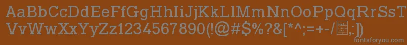 Шрифт TyposlabDemo – серые шрифты на коричневом фоне