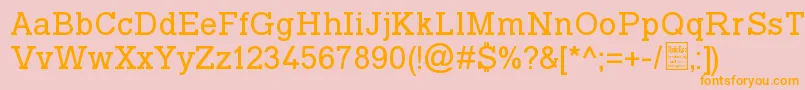 TyposlabDemo-Schriftart – Orangefarbene Schriften auf rosa Hintergrund