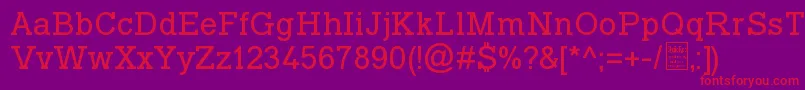 Шрифт TyposlabDemo – красные шрифты на фиолетовом фоне