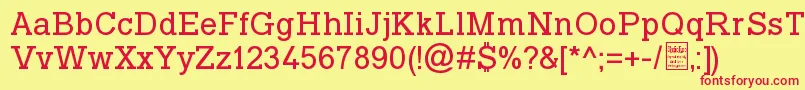 TyposlabDemo Font – Red Fonts on Yellow Background