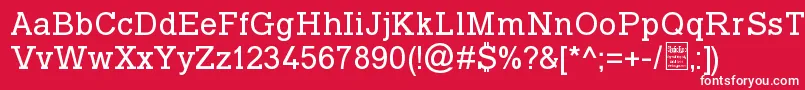 フォントTyposlabDemo – 赤い背景に白い文字