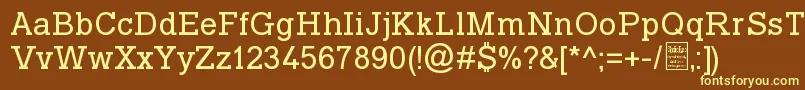 Шрифт TyposlabDemo – жёлтые шрифты на коричневом фоне
