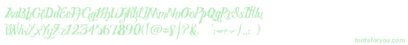 RoyalVanity Font – Green Fonts on White Background